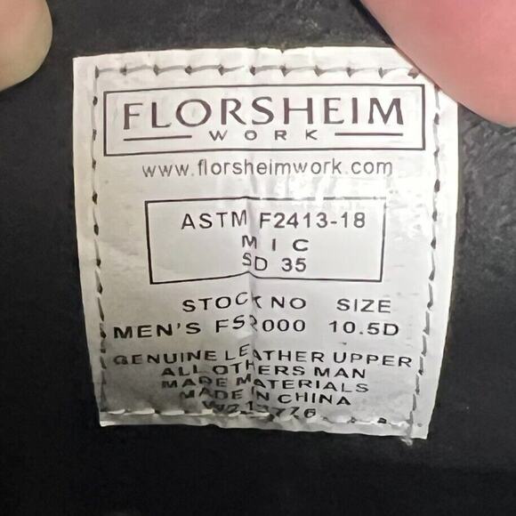 Florsheim Shoes Mens Size 10.5 D Crossover Work Soft Toe Black Leather - Picture 7 of 8